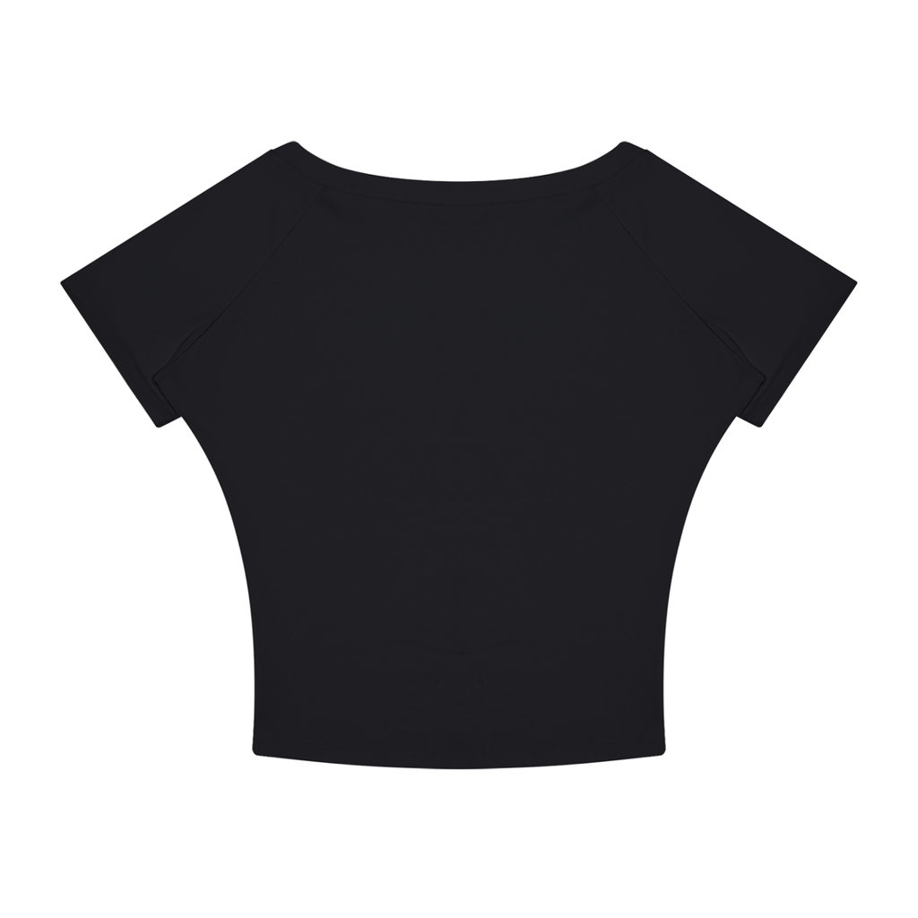 Women’s Gold feathered Boatneck Raglan T-Shirt