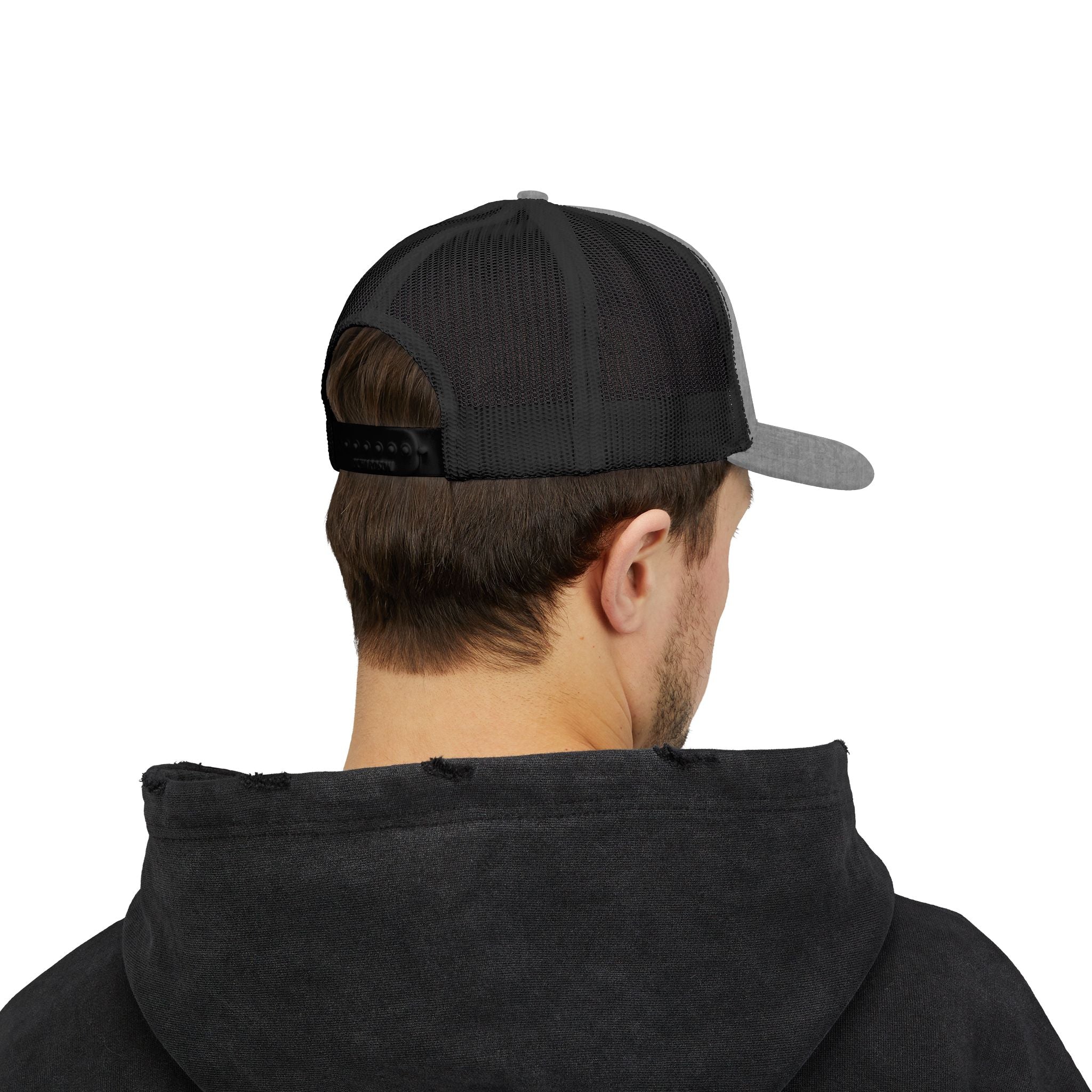 Embroidered Gold Feathered Surfboard Cross Snapback Trucker Cap