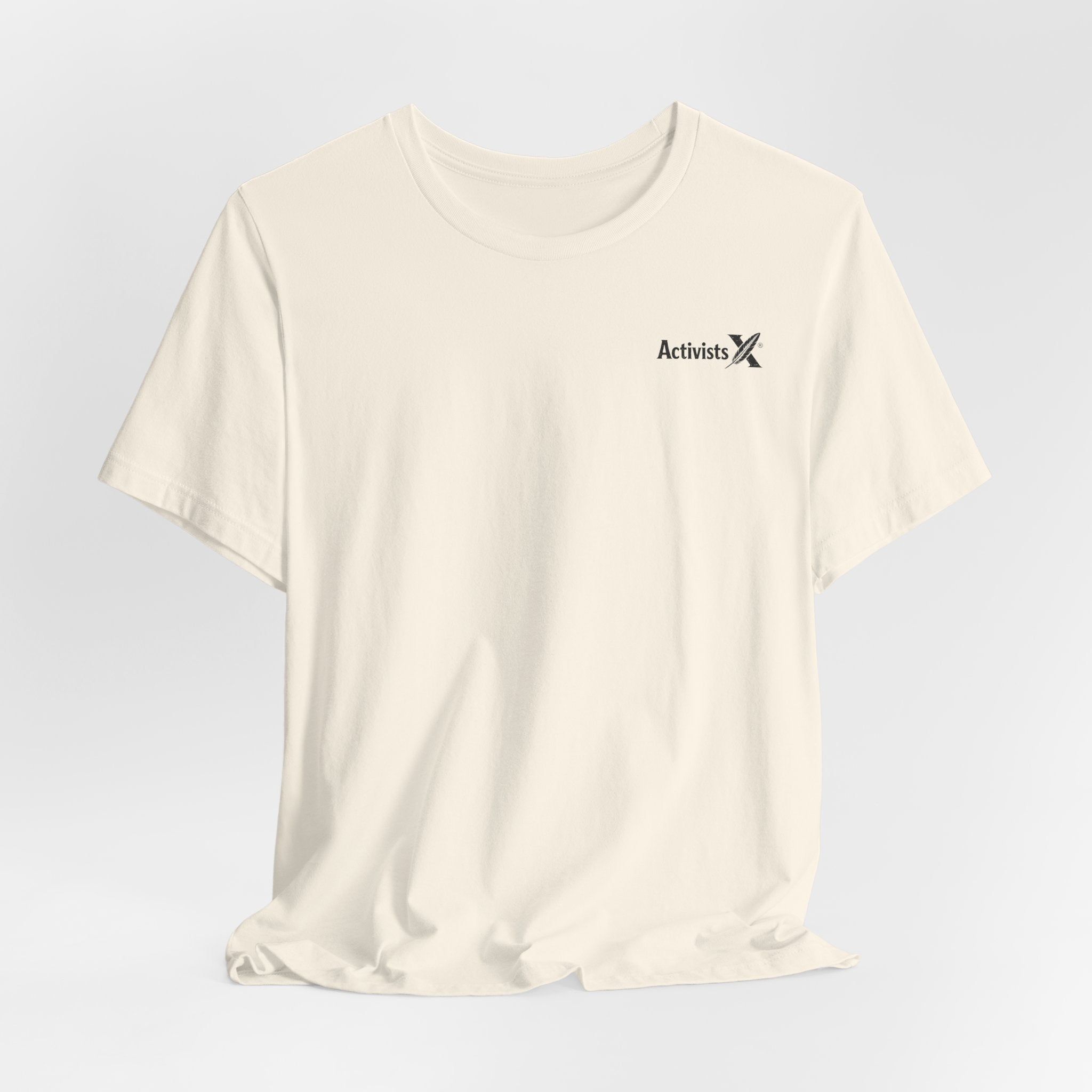 Activist X Minimalist Tee — Small Chest Logo Shirt
