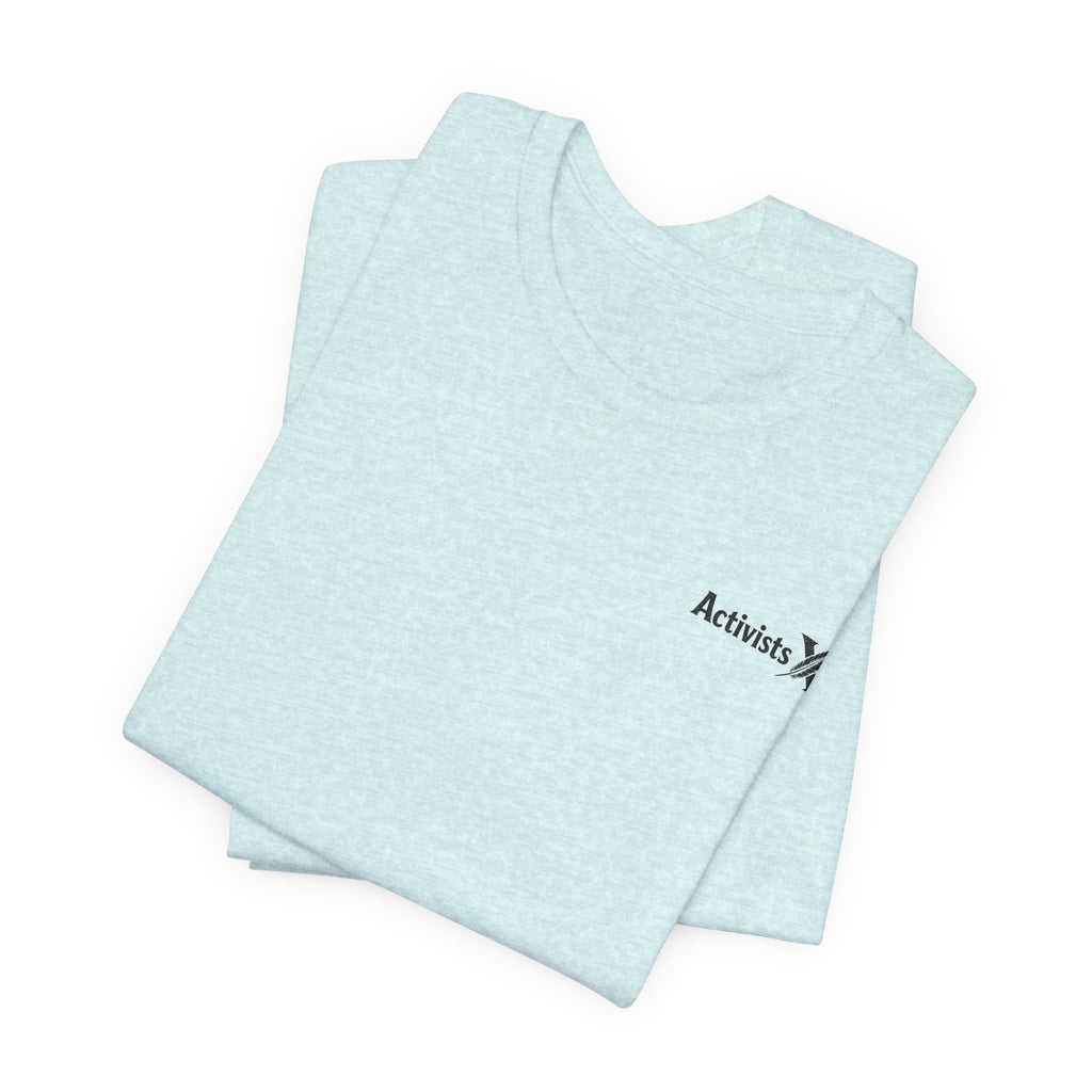 Activist X Minimalist Tee — Small Chest Logo Shirt