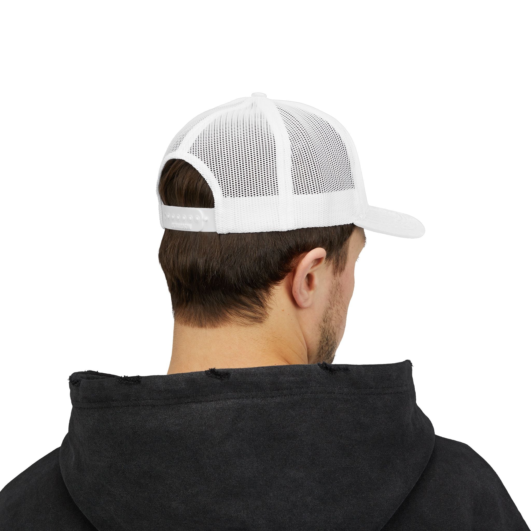 Embroidered Gold Feathered Surfboard Cross Snapback Trucker Cap