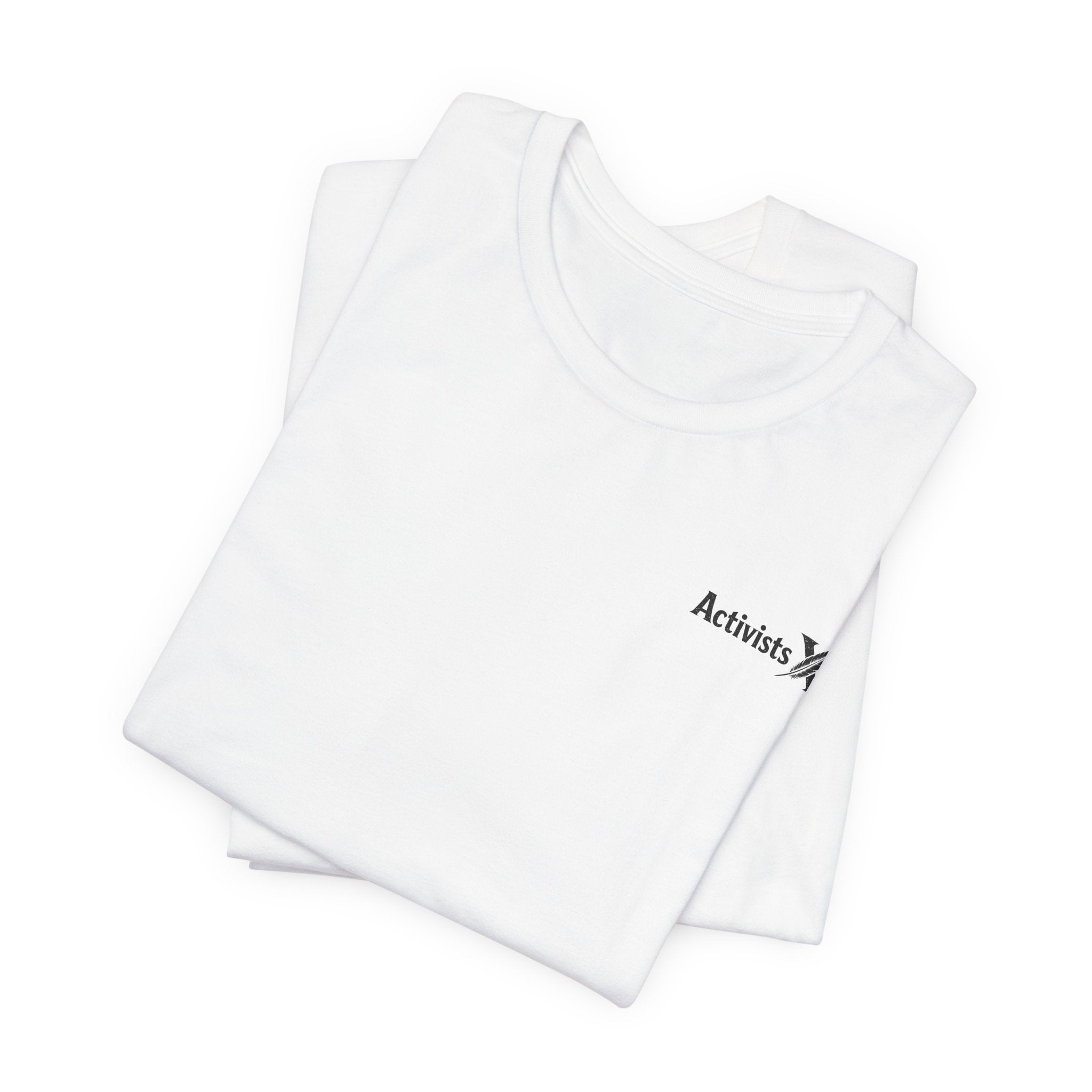 Activist X Minimalist Tee — Small Chest Logo Shirt