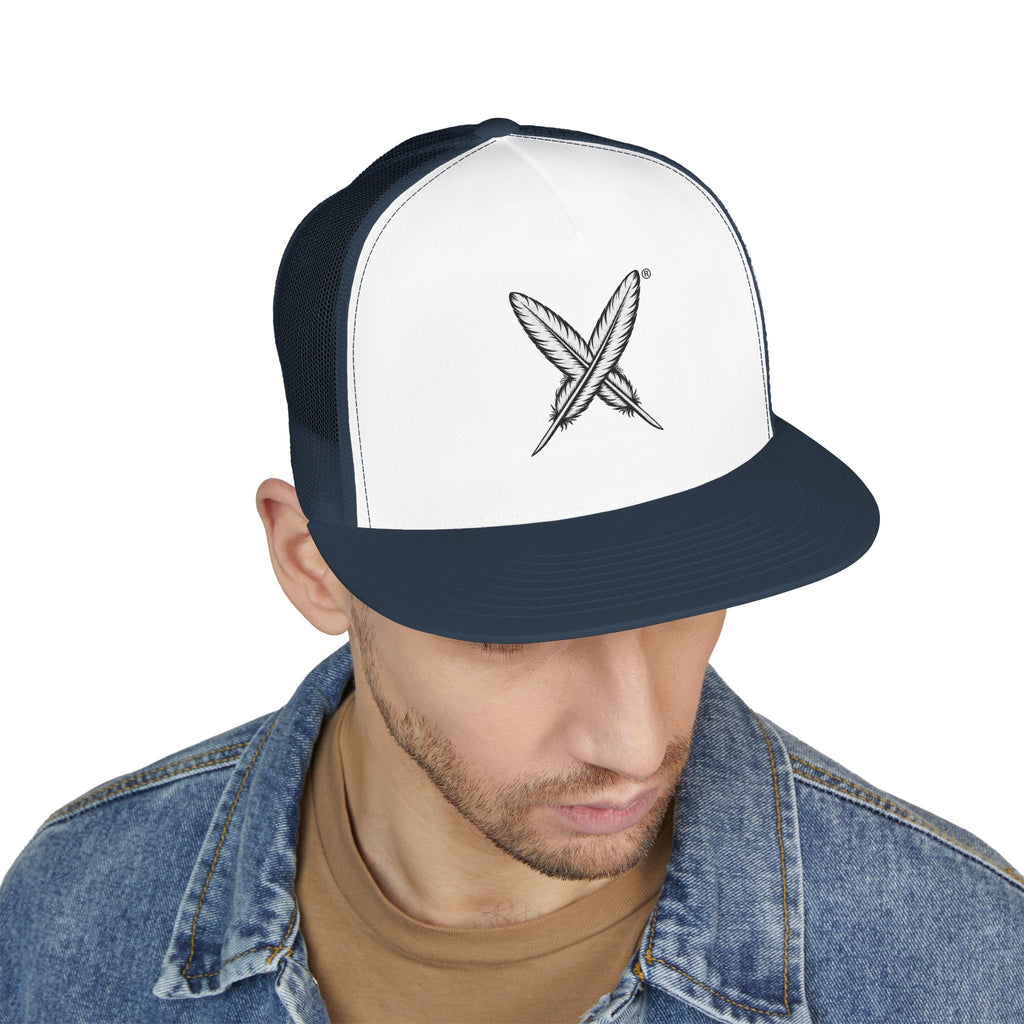 5 Panel Trucker Cap — "Who Were We Before They Renamed Us?" Historical Identity Statement Hat