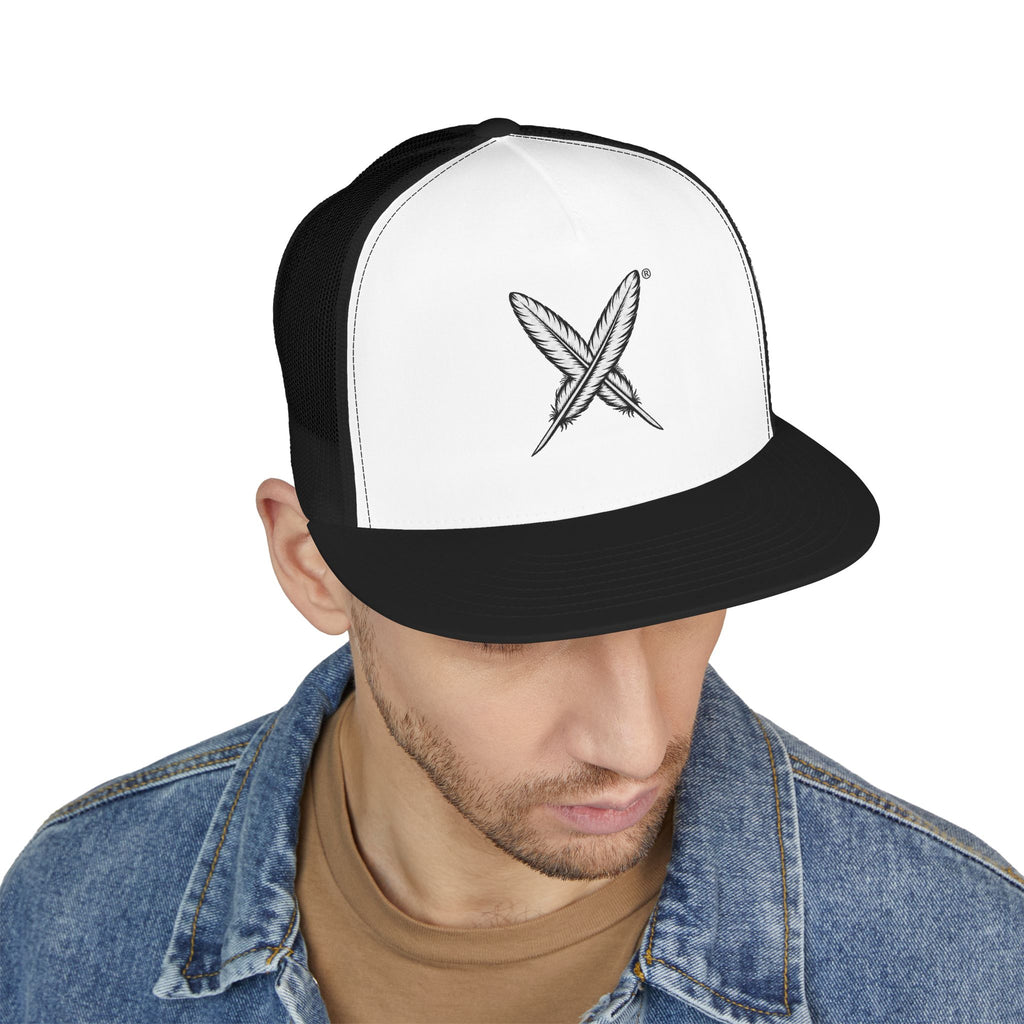 5 Panel Trucker Cap — "Who Were We Before They Renamed Us?" Historical Identity Statement Hat