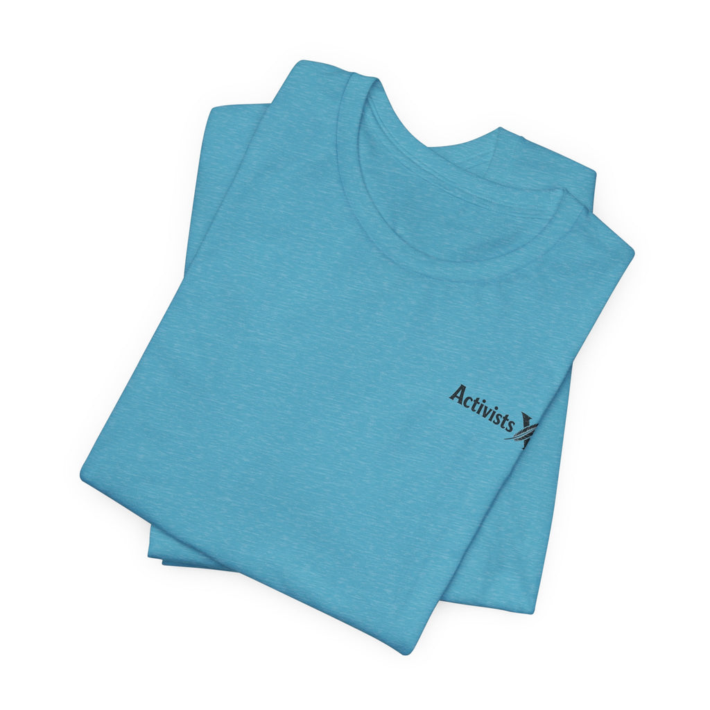 Activist X Minimalist Tee — Small Chest Logo Shirt