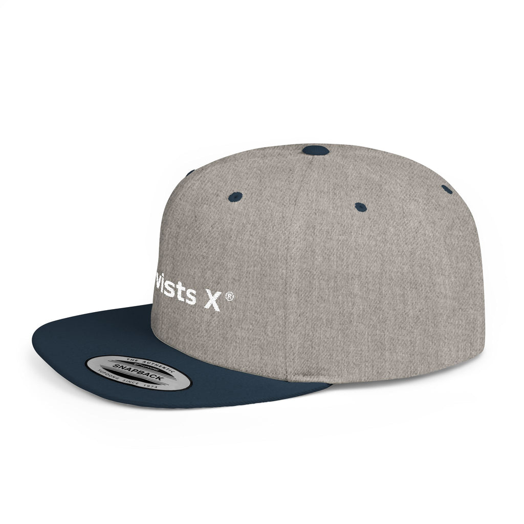 Snapback Hat — "Activists X" Embroidered Flat Bill Cap
