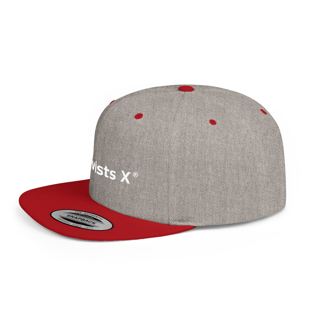 Snapback Hat — "Activists X" Embroidered Flat Bill Cap