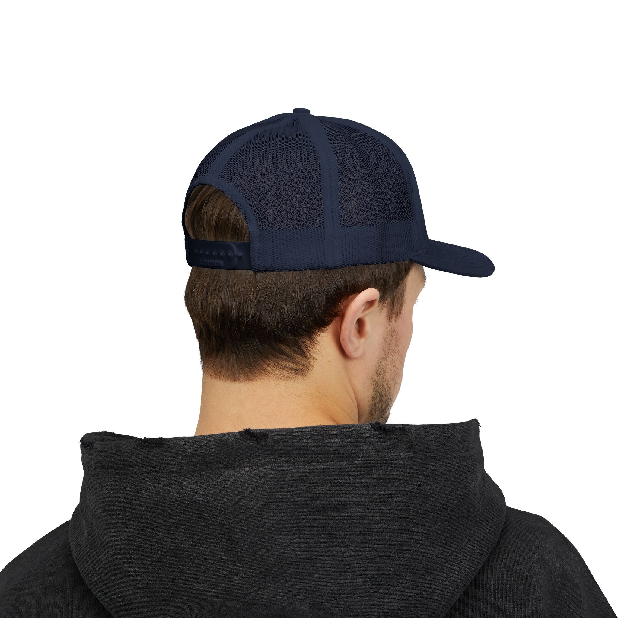 Embroidered Gold Feathered Surfboard Cross Snapback Trucker Cap