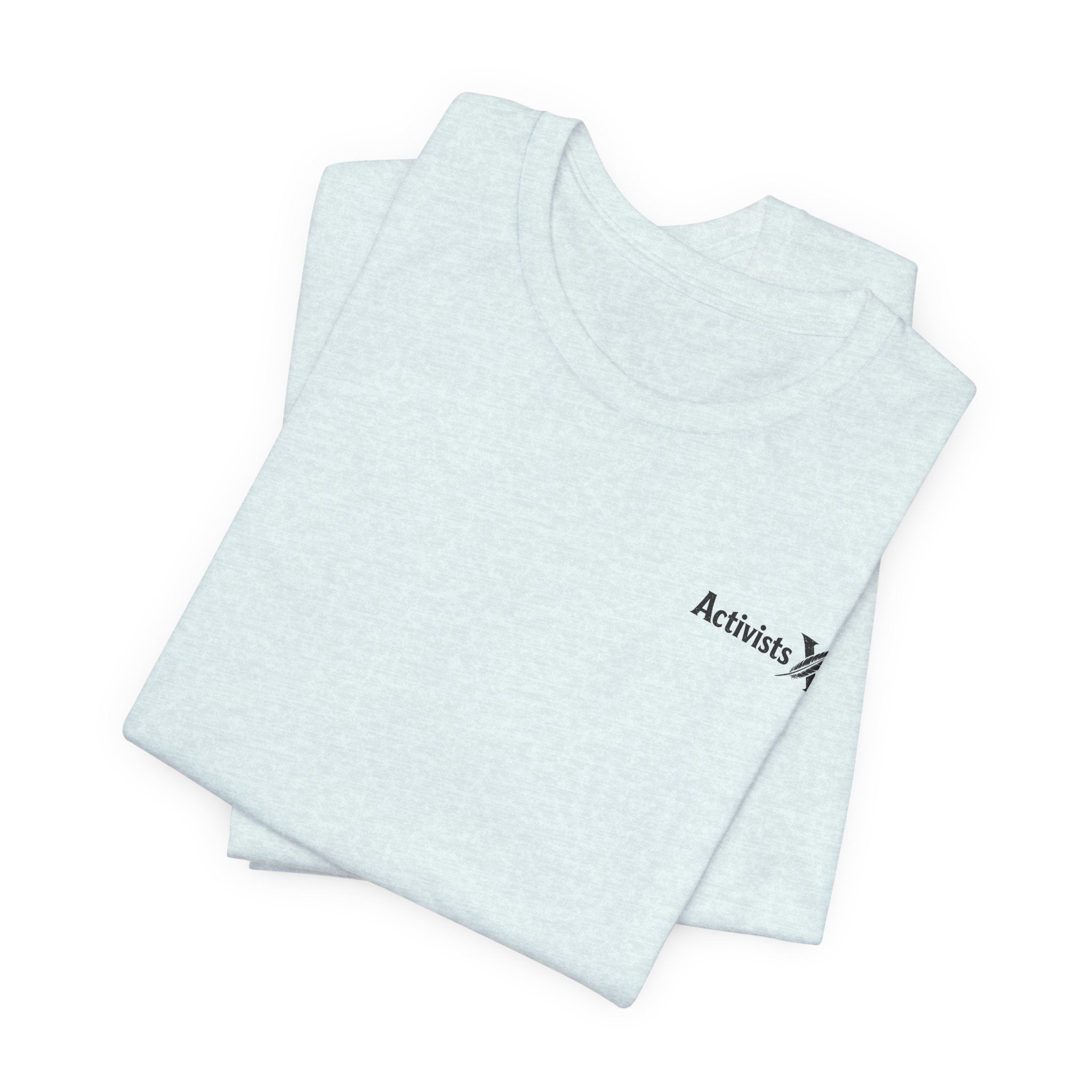 Activist X Minimalist Tee — Small Chest Logo Shirt