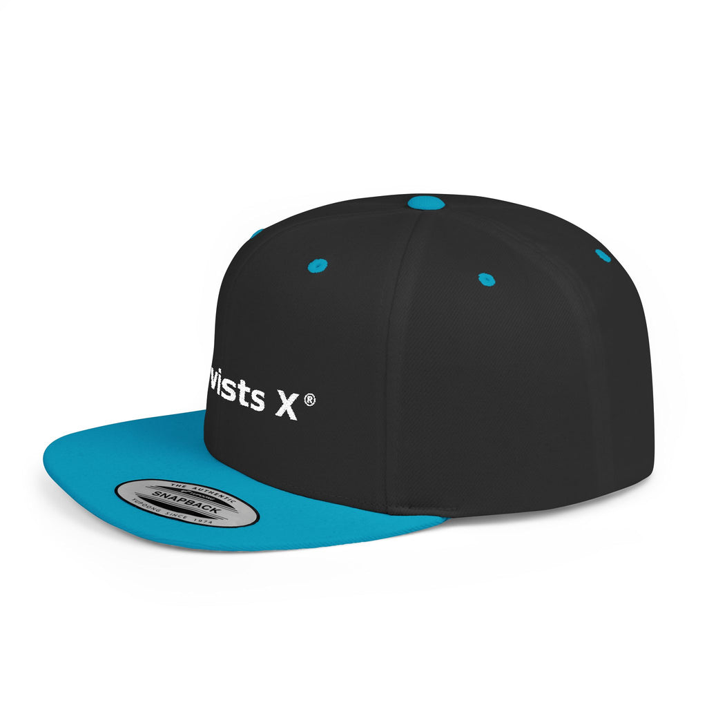 Snapback Hat — "Activists X" Embroidered Flat Bill Cap