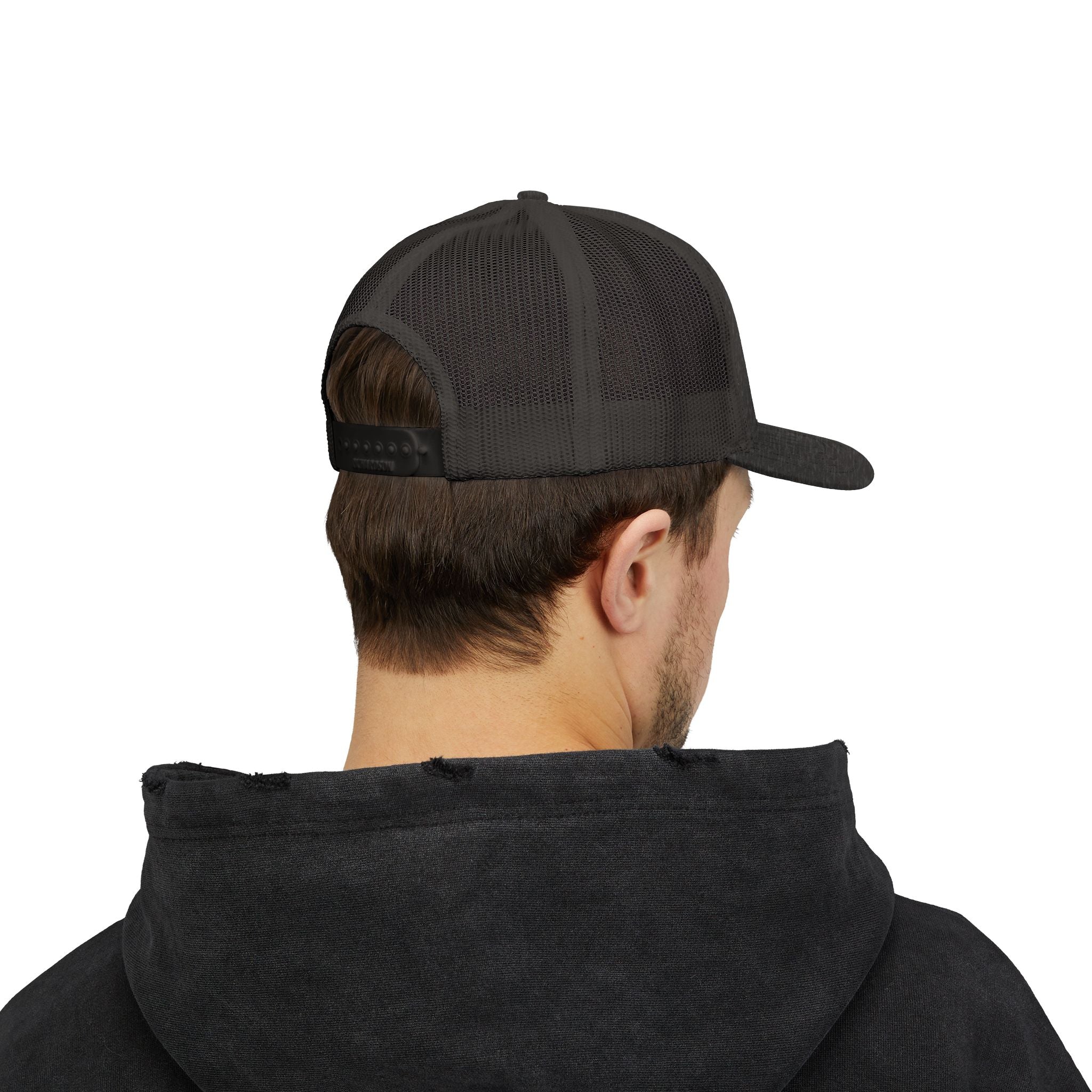 Embroidered Gold Feathered Surfboard Cross Snapback Trucker Cap
