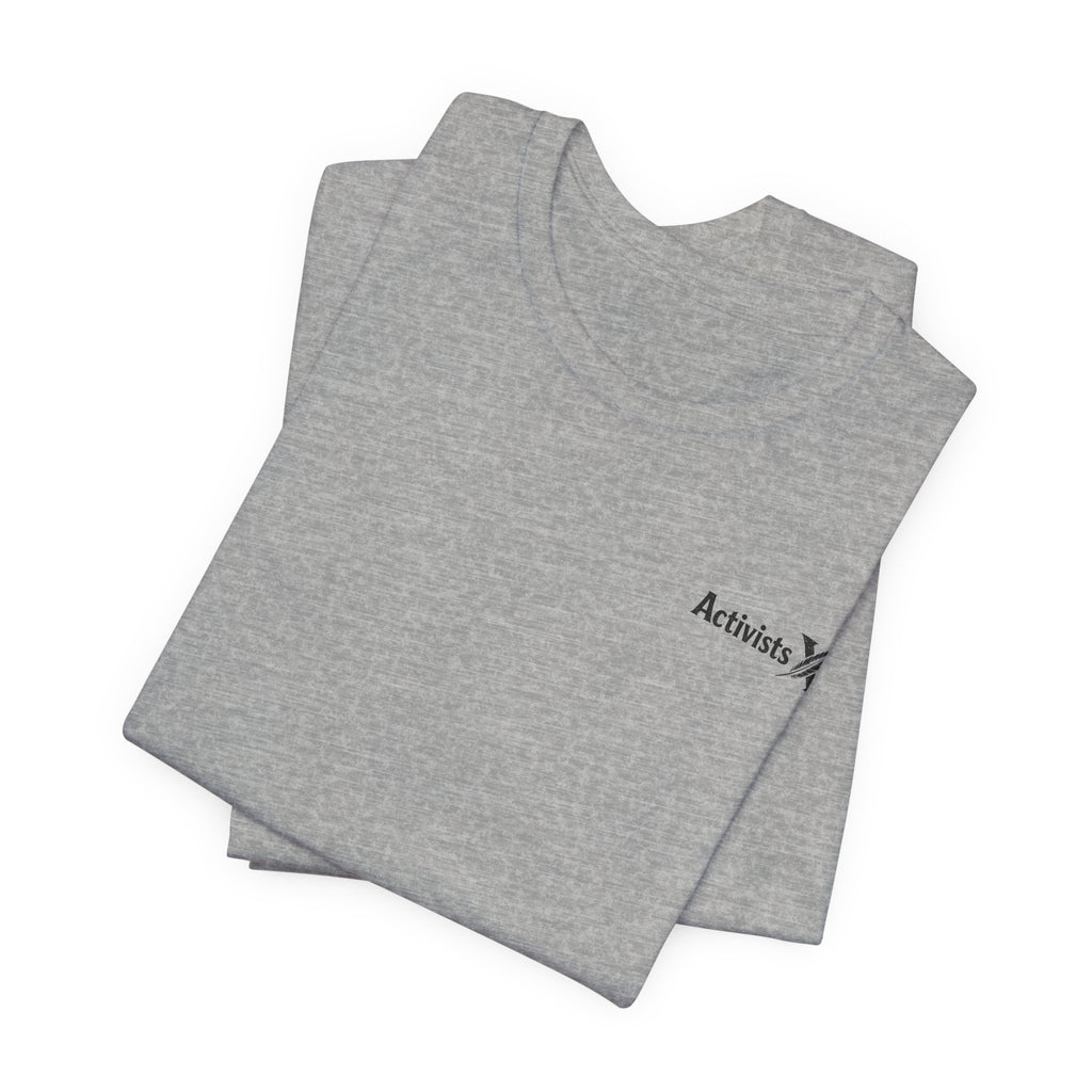 Activist X Minimalist Tee — Small Chest Logo Shirt