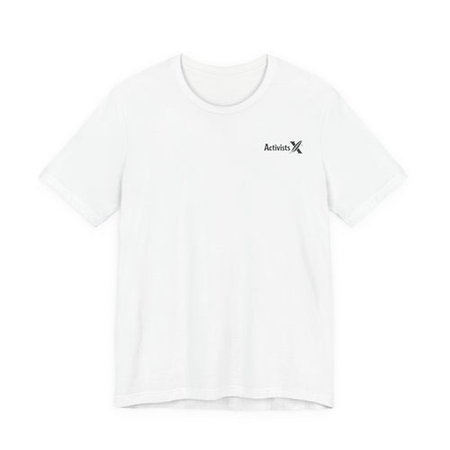 Activist X Minimalist Tee — Small Chest Logo Shirt
