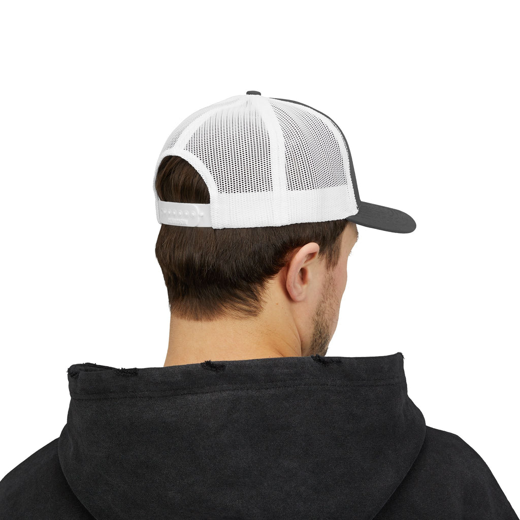 Embroidered Gold Feathered Surfboard Cross Snapback Trucker Cap