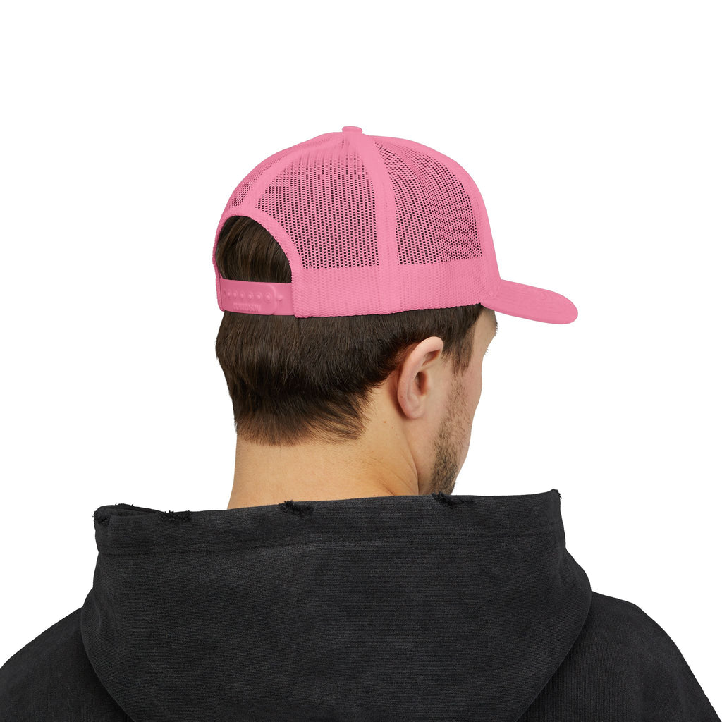 Embroidered Gold Feathered Surfboard Cross Snapback Trucker Cap
