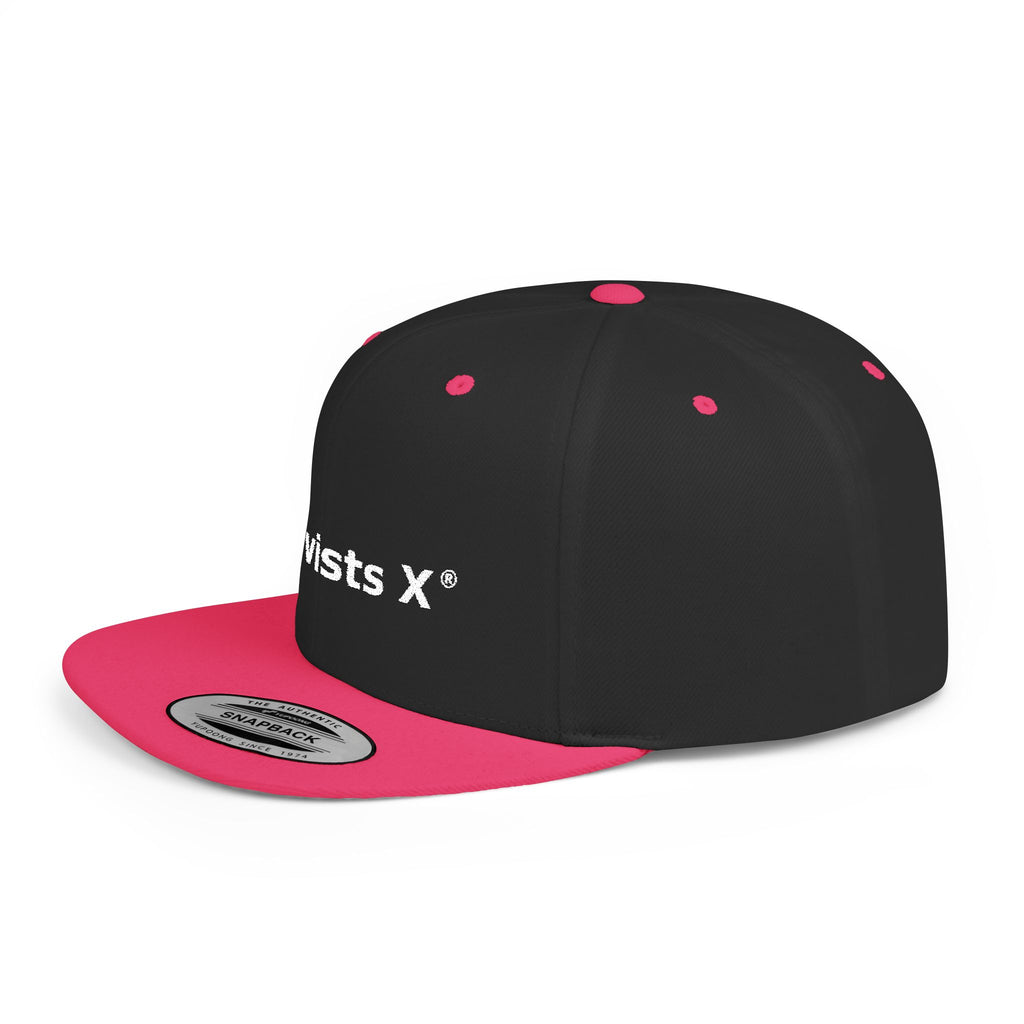 Snapback Hat — "Activists X" Embroidered Flat Bill Cap