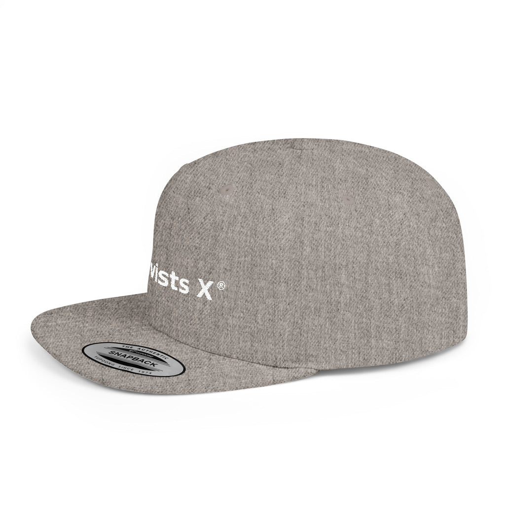 Snapback Hat — "Activists X" Embroidered Flat Bill Cap