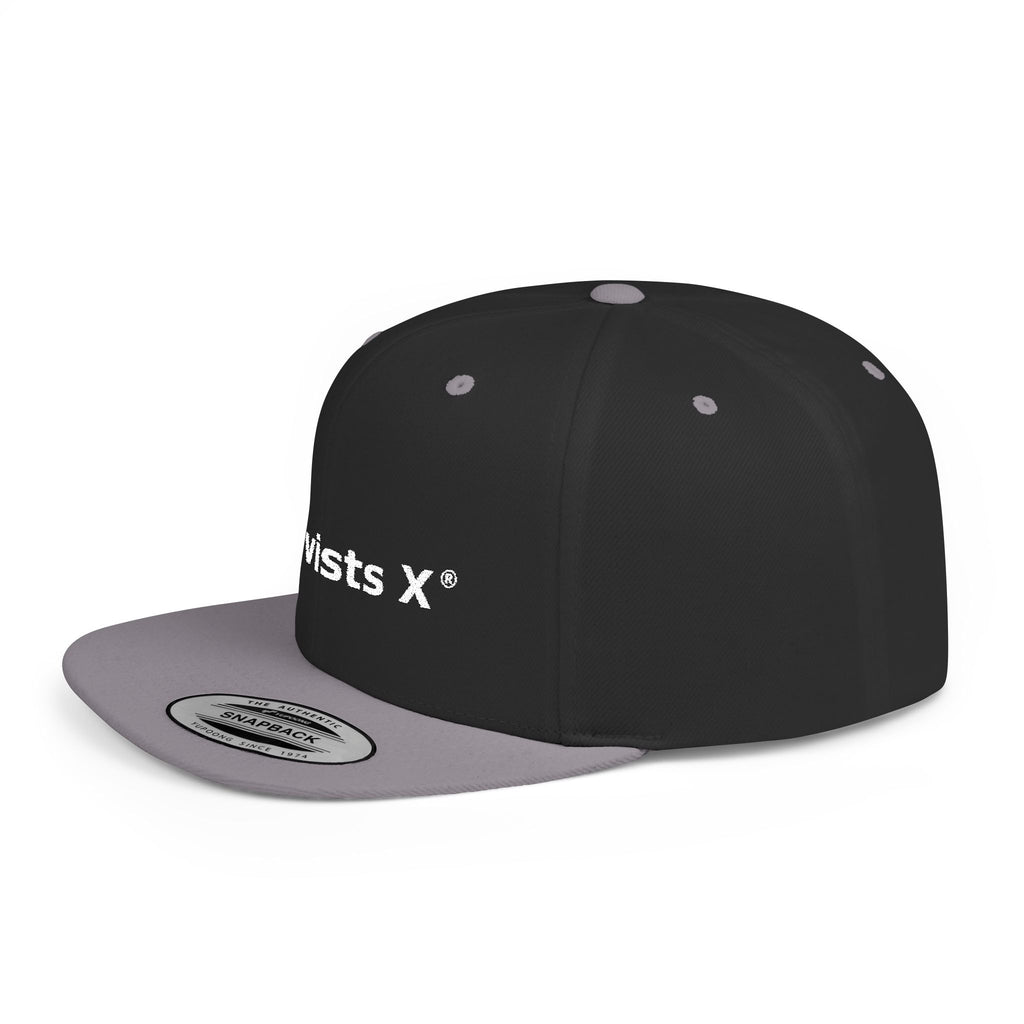 Snapback Hat — "Activists X" Embroidered Flat Bill Cap