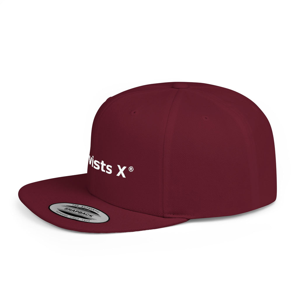 Snapback Hat — "Activists X" Embroidered Flat Bill Cap