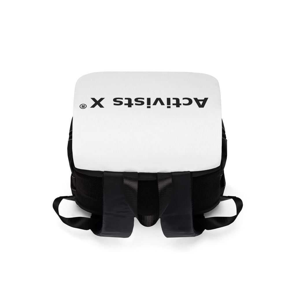 Activists X Shoulder Backpack — Minimalist Protest Logo Daypack