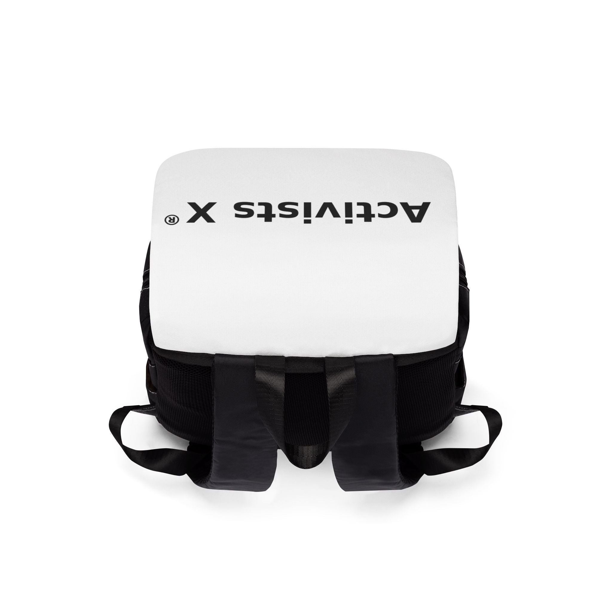 Activists X Shoulder Backpack — Minimalist Protest Logo Daypack