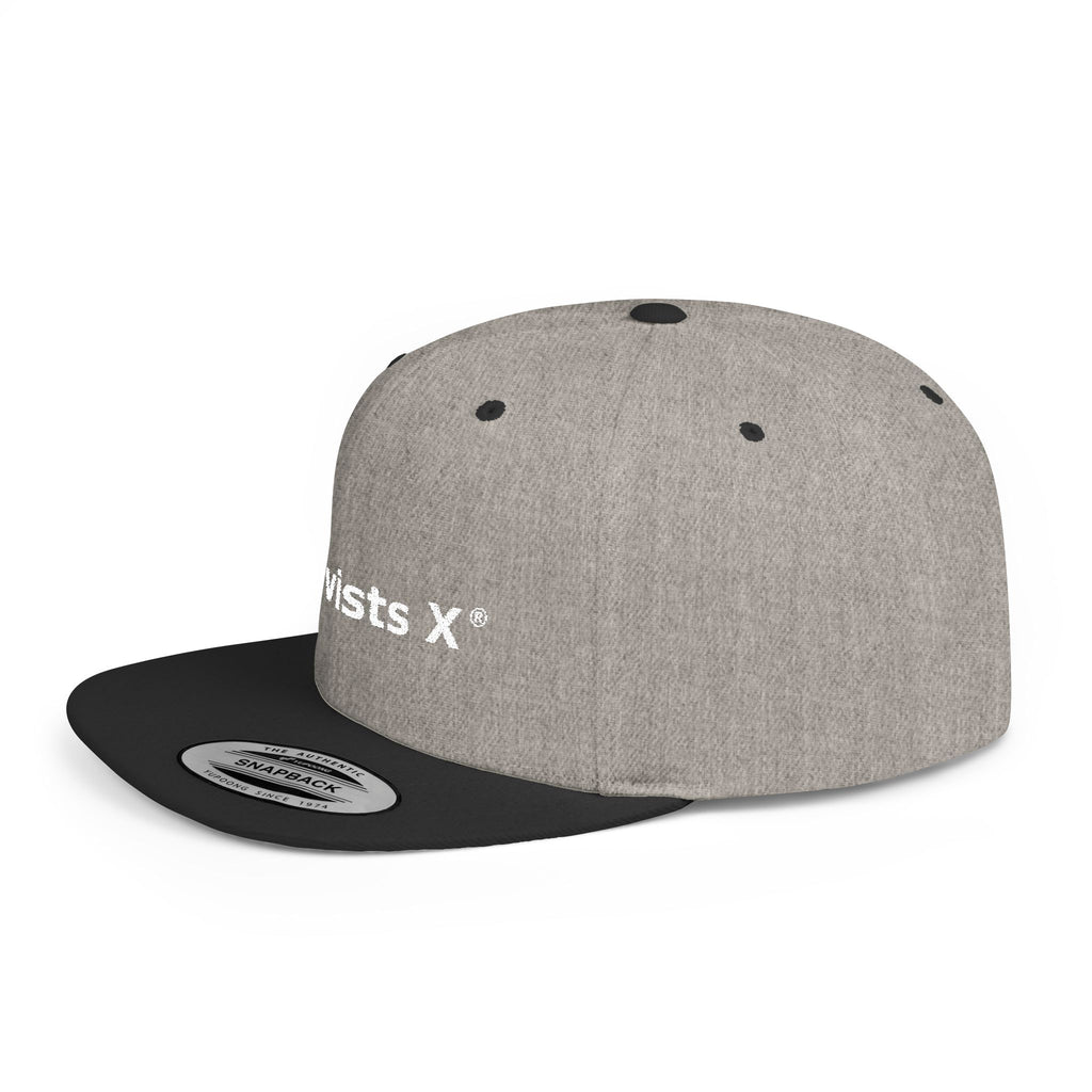 Snapback Hat — "Activists X" Embroidered Flat Bill Cap