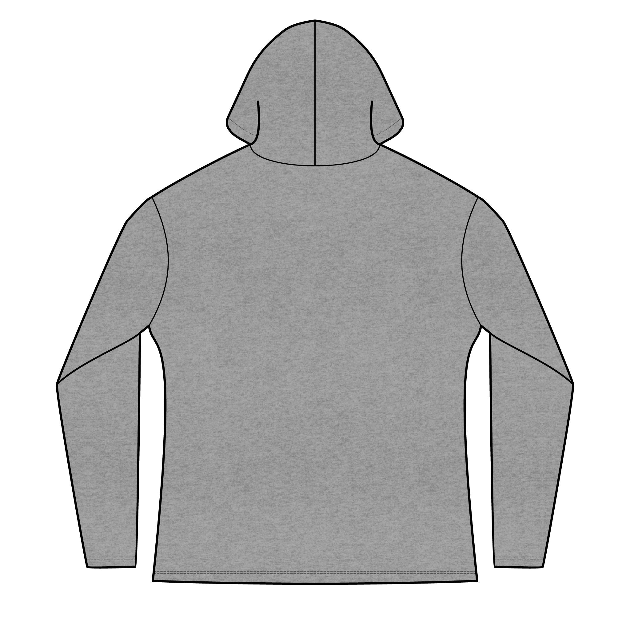 Activists X® Women’s Gray Long Sleeve Hoodie | Small Red feathered X Chest Design