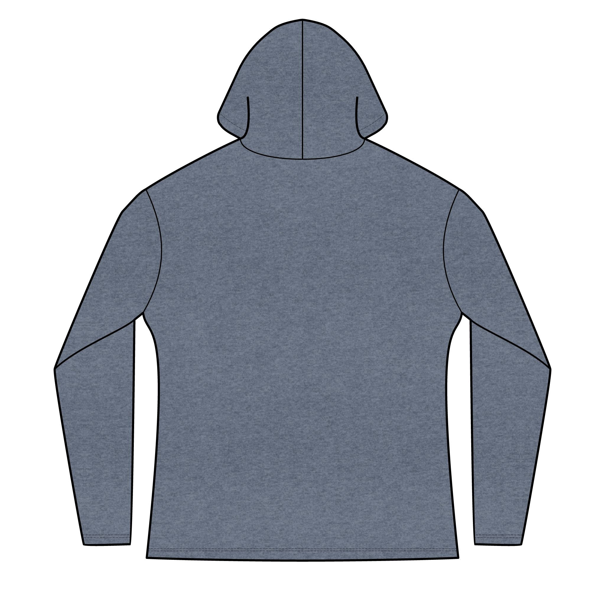 Activists X® Women’s Gray Long Sleeve Hoodie | Small Red feathered X Chest Design