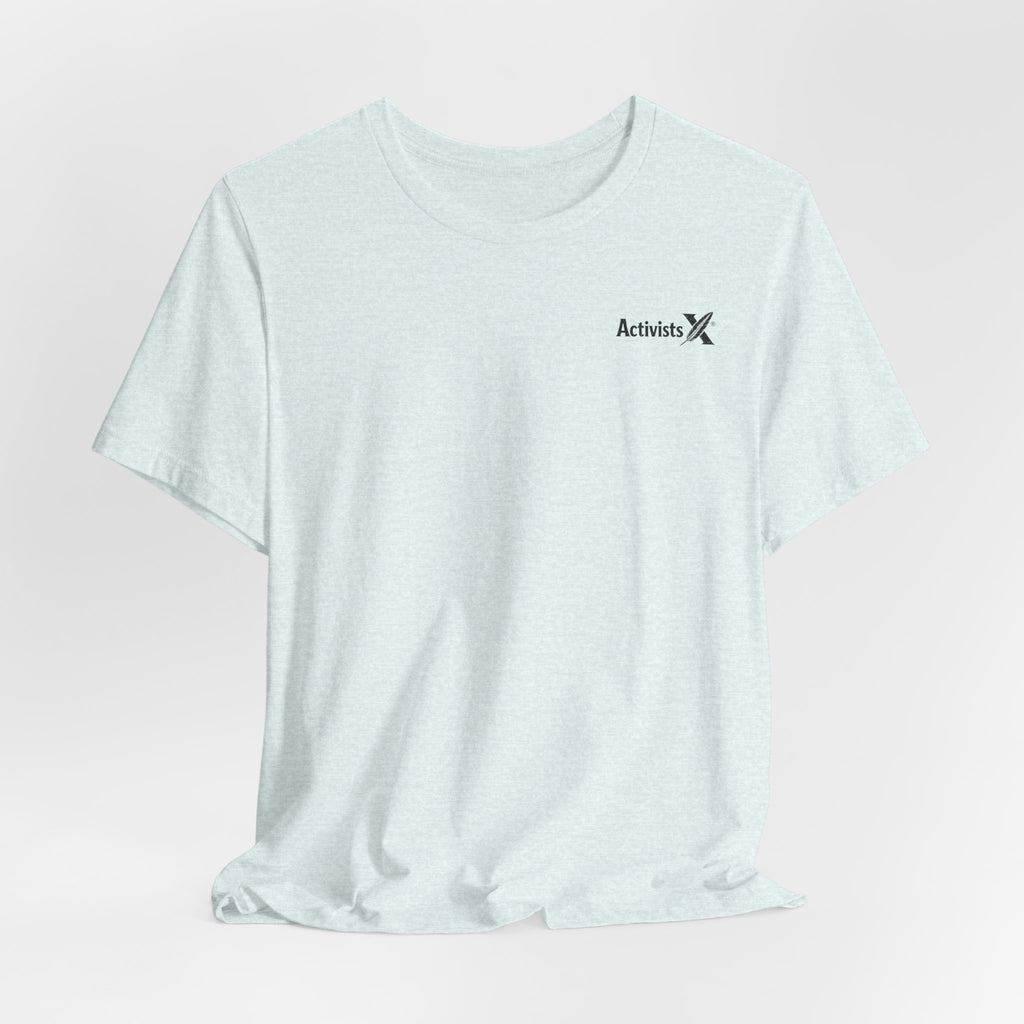 Activist X Minimalist Tee — Small Chest Logo Shirt