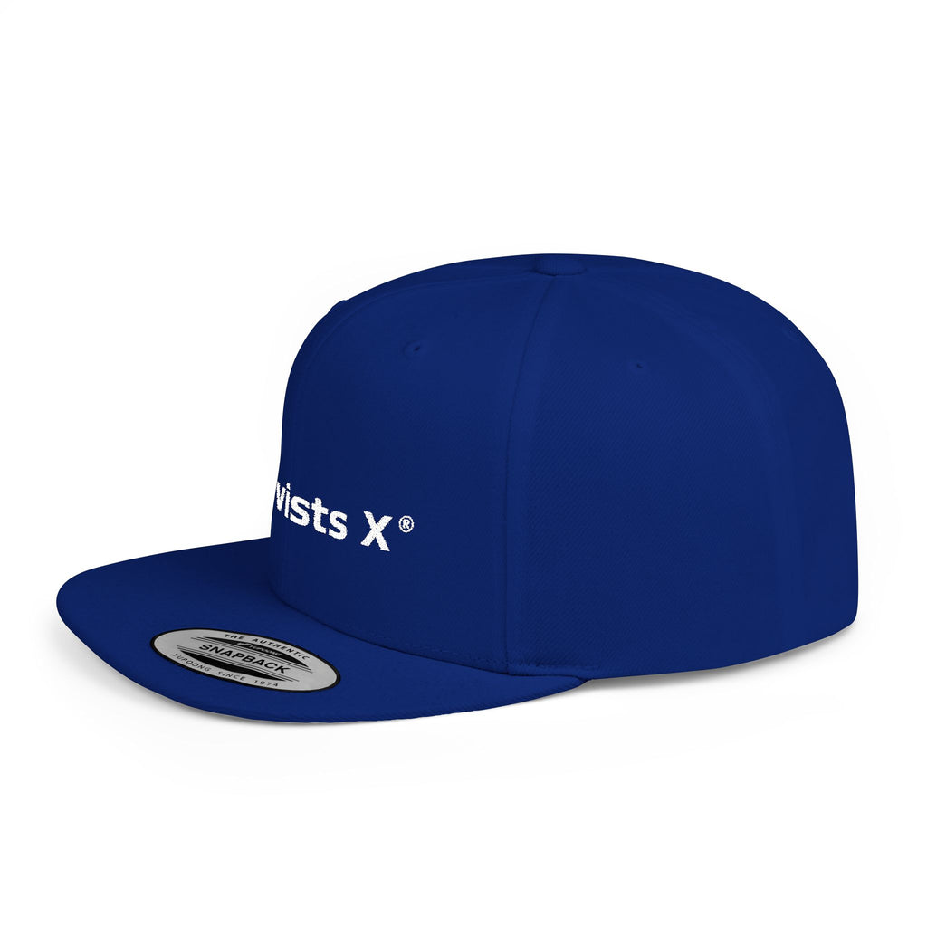 Snapback Hat — "Activists X" Embroidered Flat Bill Cap