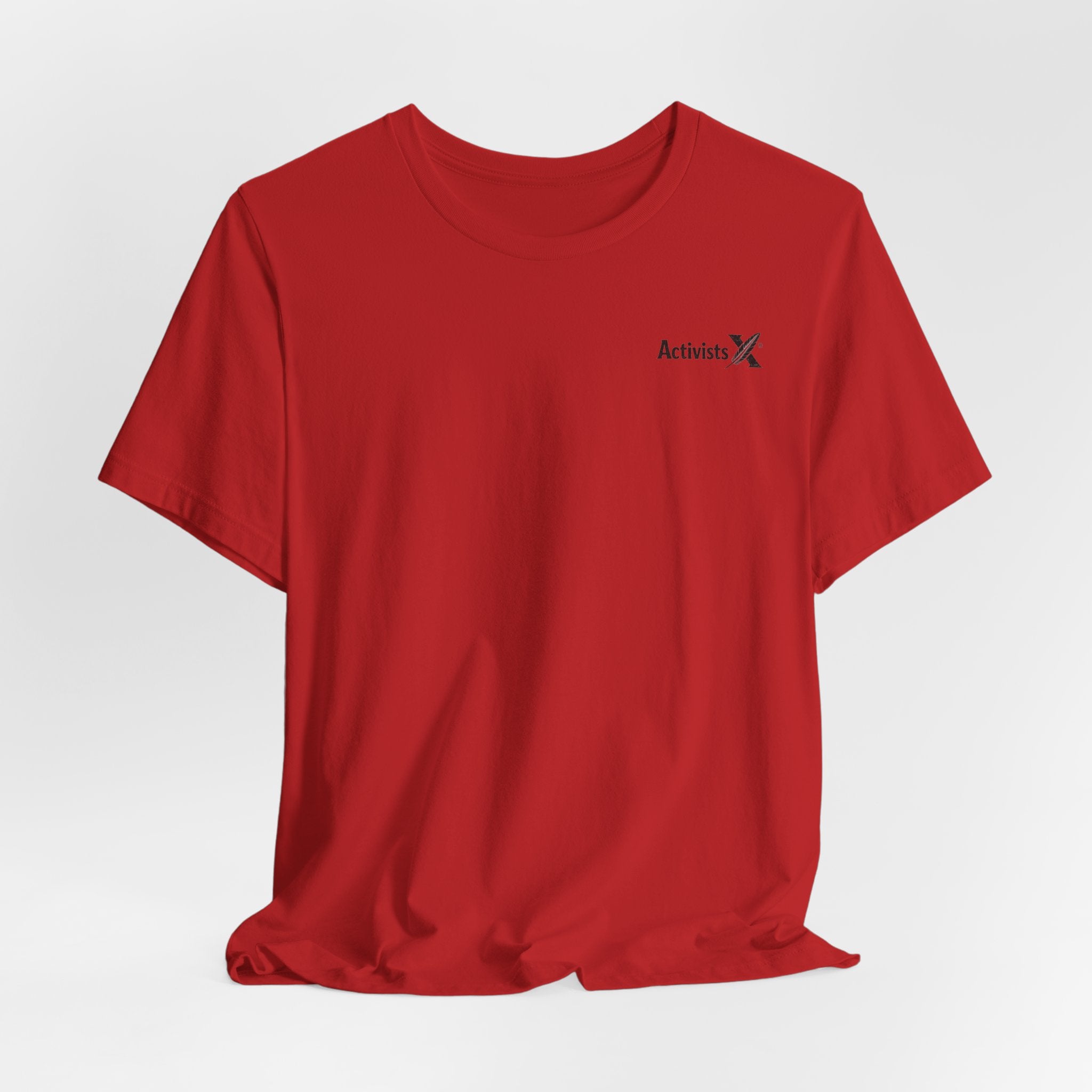 Activist X Minimalist Tee — Small Chest Logo Shirt